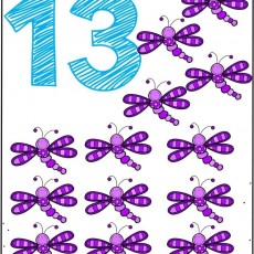 13 Dragonflies Counting Activity