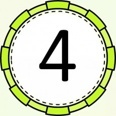 Dört Sayısı Eğitsel Materyali - 4 (four)