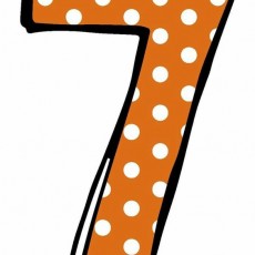 YEDİ 7 - Polka Noktası Desenli Rakam Çizimi