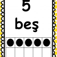 5 Beş: Sayı ve yazı öğrenme materyali