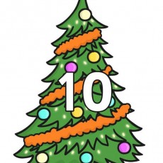 Noel Ağacı ve Rakam 10 - Eğitsel Görsel