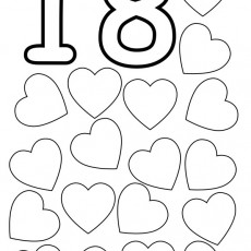 18 Hearts Coloring Activity
