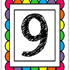 Eğitici Rakam Kartı: 9 (Dokuz)