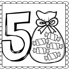 50 Sweets in a Bag: Educational Coloring Activity