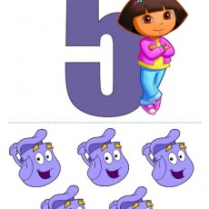 Dora the Explorer with 5 Backpack Characters