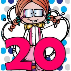 Eğlenceli Çocuk Karakteri ile 20 Sayısı Eğitici Görsel