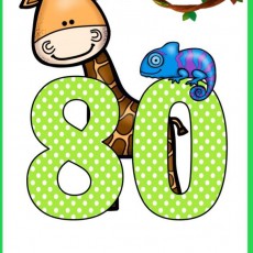 Eğitici Görsel: 80 (Seksen) Sayısı, Zürafa ve Bukalemun