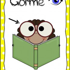 Görme Konulu Eğitsel Materyal: Açık Yeşil Kitap Okuyan Sevimli Karakter