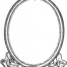 Vintage Oval Picture Frame Design | Decorative Empty Frame Illustration