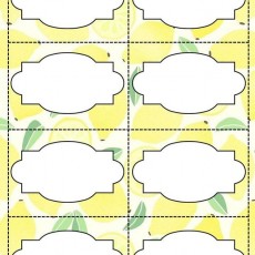 Limon Desenli Etiket Tasarım Şablonu (8 Etiket)
