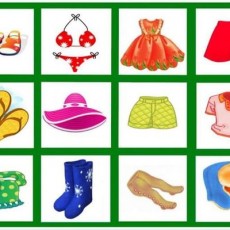 Renkli Giysiler ve Aksesuarlar Kartları: Kıyafetler, Ayakkabılar ve Moda Öğeleri