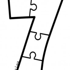 Yedi Sayısı Puzzle Temalı Eğitim Materyali - 7 (Yedi)
