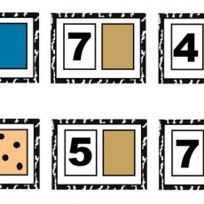 Rakam ve Renk Eşleştirme: 3 Mavi, 7 Bej, 4 Puan, 9 Puan, 5 Bej, 7 Mavi