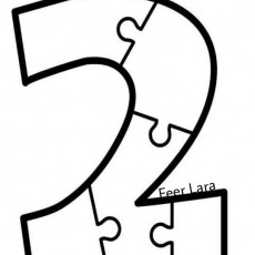 İki Rakamı Puzzle Şeklinde - 2 (İki)