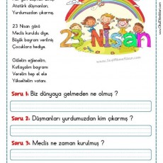 23 Nisan Ulusal Egemenlik ve Çocuk Bayramı Eğitsel Materyali