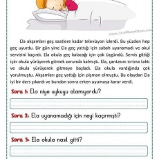 Geç Uyanan Ela - Erken Uyumak Üzerine Eğitsel Hikaye ve Sorular