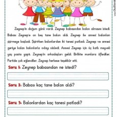 Zeynep'in Doğum Günü Etkinliği: Sayılar, Eğlenceli Sorular ve Pastalar