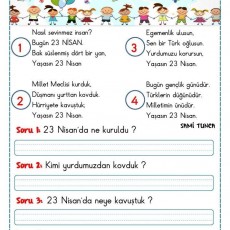 23 Nisan Kutlaması ve Şiir Çalışması