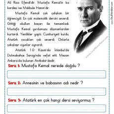 Mustafa Kemal Atatürk Hakkında Bilgiler ve Sorular - Eğitim Materyali