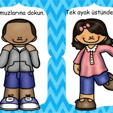 Çocuk Pozisyonları ve Dokunma Eğitimi: Tek Ayak Üstünde Duruş ve Omuzlara Dokunma