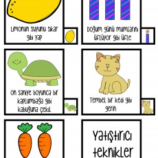 Eğitici Etkinlikler: Limon, Mum, Kaplumbağa, Kedi ve Havuç Aktiviteleri