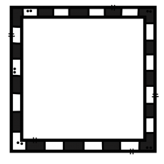 Siyah-Beyaz Çizgi Film Çerçevesi Tasarımı