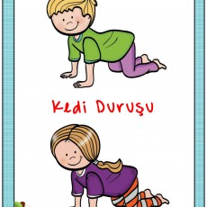 Çocuklar için Kedi Duruşu Eğitimi: 2 Çizimli Örnek