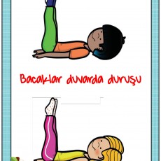 Bacaklar Duvara Duruşu Eğitici Materyali - Yoga Pozisyonu