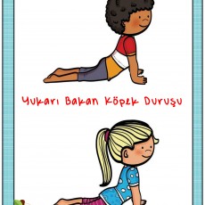 Yukarı Bakan Köpek Duruşu İllüstrasyonu - Yoga Eğitimi