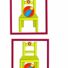 Sarı Sandalye ve Renkli Top: Görsel Eşleştirme İçi Eğitim Materyali