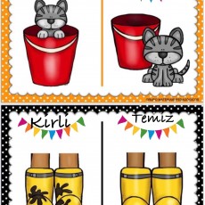 Kedi ve Kova: İçinde-Dışında; Kirli ve Temiz Botlar Eğitici Materyali