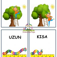 YUKARIDA VE AŞAĞIDA; UZUN VE KISA: Çocuklar İçin Eğitim Materyali