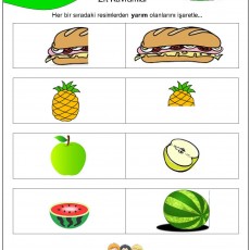 Zıt Kavramlar: Yiyecekler ve Meyveler