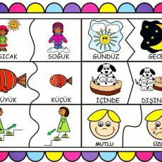 Duygular ve Hava Durumları Eğitimi: Gece, Gündüz, Dışarıda, İçeride, Sıcak, Soğuk, Küçük, Büyük