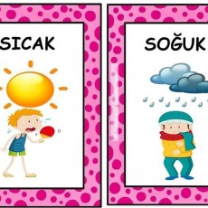Sıcak ve Soğuk Konseptleri Eğitici Kartları