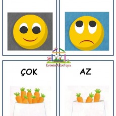 Duygular ve Miktar Kavramları: Mutlu, Üzgün, Çok, Az