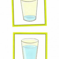 İki Farklı Su Dolu Bardak: 1/4 Dolu ve Dolu