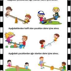 Ağır ve Hafif Çocuklar ile Denge Oyunları Belirleme Etkinliği