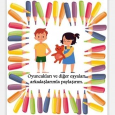 Oyuncak Paylaşımı ve Eğlenceli Kalemler - Çocuklar Arası İşbirliği