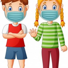 Çocuklar ve Maskeler: Sağlık ve Hijyen Eğitimi (2 Çocuk, 1 Kız 1 Erkek)