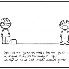 Çocuklar İçin Maske ve Sosyal Mesafe Eğitimi: 2 Metre Kuralı