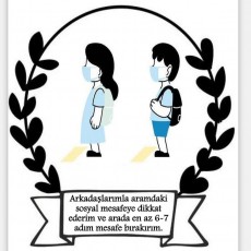 Sosyal Mesafe Uygulaması: 6-7 Adım Mesafe Bırak! Eğitim Materyali