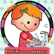 Çocuklarda Hijyen Eğitimi: Ellerimi 20 sn Boyunca Ovalayarak Yıkarım