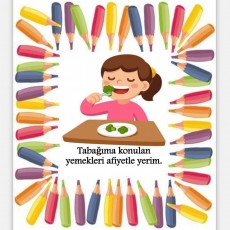 Çocuklar İçin Sağlıklı Beslenme ve Renkli Kalemler Eğitimi