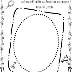 Deney Malzemeleri Çizim Sayfası - Eğitsel Etkinlik