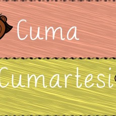Çocuklar için Günler: CUMA ve CUMARTESİ Öğrenimi