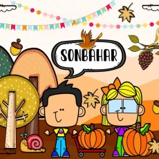 Sonbahar Temalı Çocuk Eğitimi: Dört Karakter, Ağaçlar, Kabaklar ve Doğa Öğeleri ile Sezon Belirginleşiyor