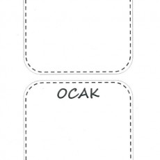 Ocak Ayı Etiketleri - Boş Alanlı Eğitim Materyali