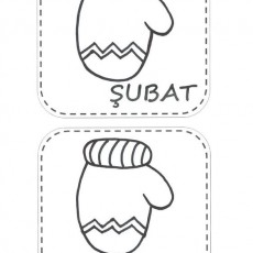Şubat Ayı Eğitici Çizim - Eldiven