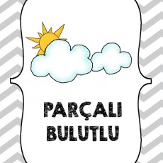 Parçalı Bulutlu Hava Durumu Etiketi